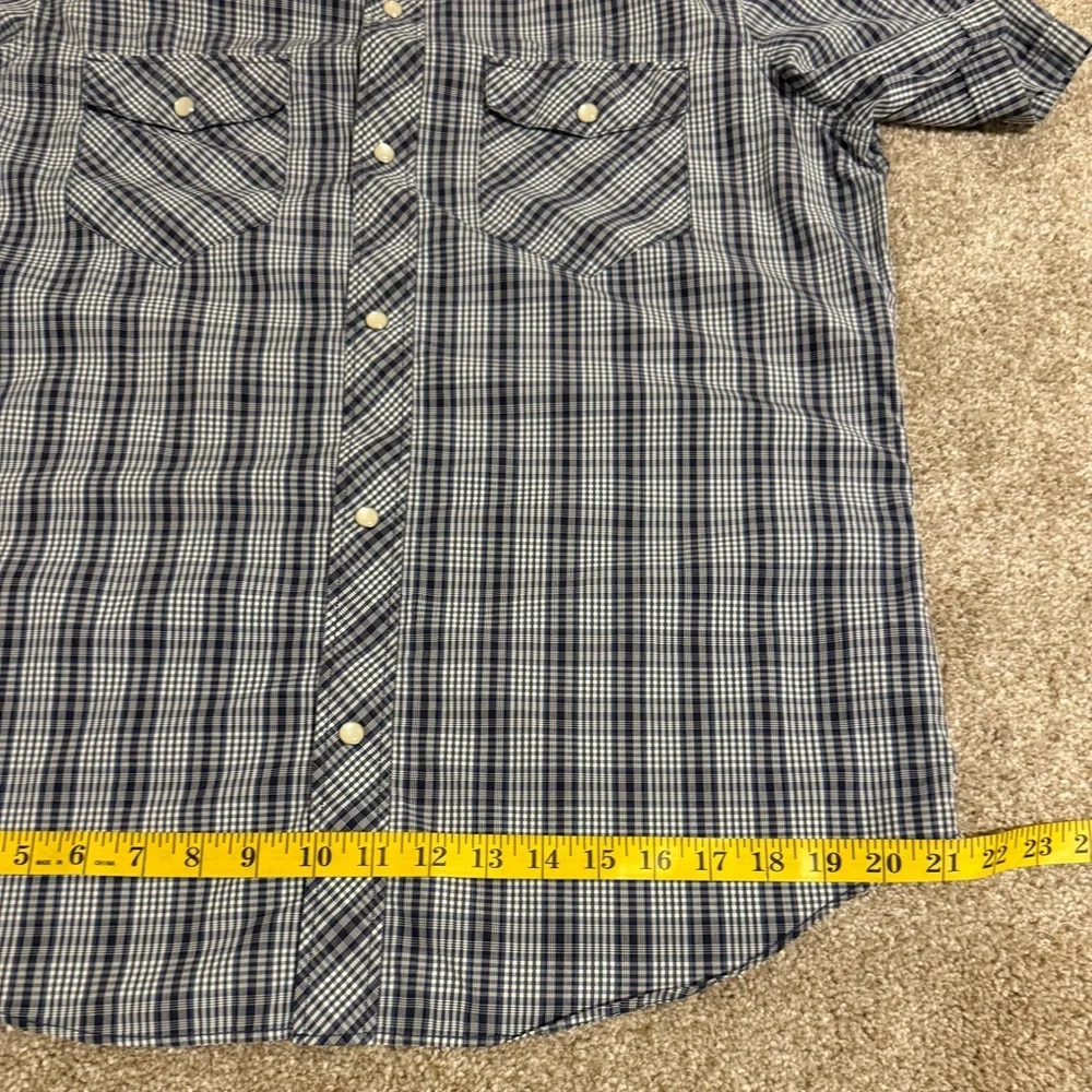 BANANA REPUBLIC Plaid Pearl Snap Button Men’s Sz MEDIUM